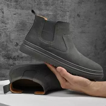 Snow Boots Men Men s Safety Shoes Mens Shoe Brown Boot Luxury Shoes High Quality Booties Man Taco Ankle Boots Casual Sneakers 38