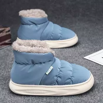 Snow boots men s shoes 2024 winter velvet warm Northeast cotton shoes women s bread shoes couple thickened wool shoes men s 36