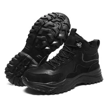 Snow boots men s waterproof non-slip velvet outdoor warm cotton shoes winter new hiking shoes climbing 39