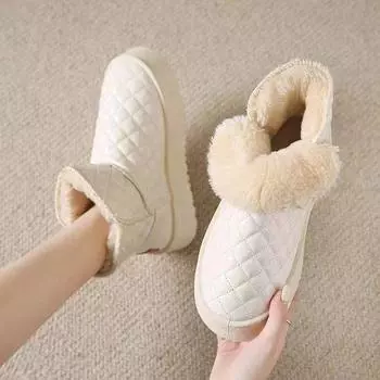 Snow boots women s 2024 new winter velvet thickened non-slip warm lightweight fashion women s shoes college wind cotton boots 35
