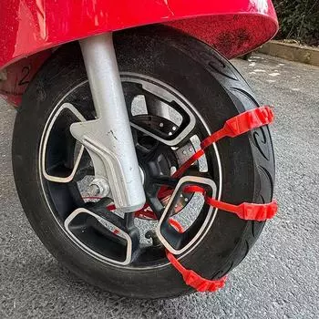 Snow Chains For Motorcycles Reusable Anti Snow Chain Nylon With Storage Bag Anti Skid Car Tire Chains Extrication Chain For Snow