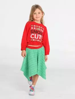 Snow Cute Kz ocuk Etek + Sweatshirt Takm