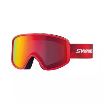 Snow Goggles P1 GLR Red Mirror x Gray Ski Snowboard Glasses Compatible Mirror [SWANS] 180-MDH Anti-Fog