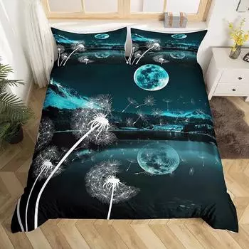 Snow Mountain Duvet Cover Set Iceberg Sunrise Sunset Bedding Set Microfiber Winter Natural Scenery Quilt Cover Single King Size US Twin(172x218cm)