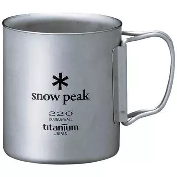 Snow Peak Двойная кружка Snow Peak Двойная кружка из титана 220 мл Складная ручка 200 мл Mg 051fhr