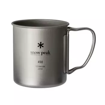 Snow Peak Mug Sierra Cup Titanium Single Mug 450ml MG-143 Cup Lightweight Outdoor Camping