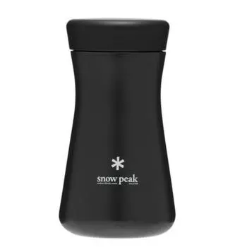 Snow Peak Snow Peak Stainless Steel Vacuum Bottle Type T350 155mm X 84mm Capacity 350ml Black Tw 350bk