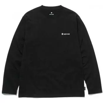 Snow Peak Sp One Point Logo LsT Рубашка Sp OnePoinT Logo Ls Футболка Ts 24au10404bk ЧЕРНАЯ L Размер [Outdoor cut Sew Mens]