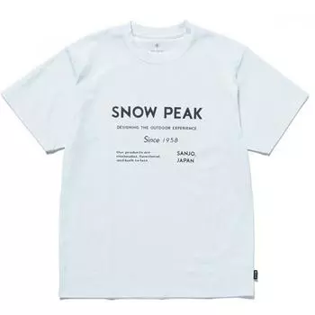 Футболка Snow Peak Sp Typography Ts 24au10103wh белая, размер M [для пошива на открытом воздухе, мужская]