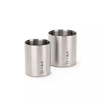 Snow Peak Vacuum Snow Peak Stacking Mug 300/450 Mat Set SET-123