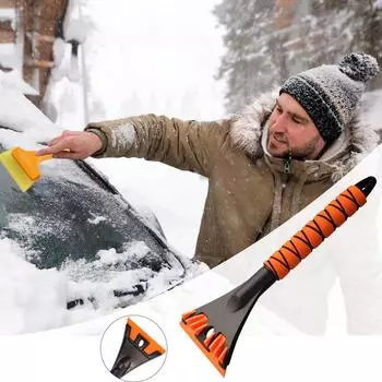 Snow Scraper For Car Portable Small Snow Scraper For Car Window Lightweight Windshield Cleaning Tool Flexible Frost Remover CHINA