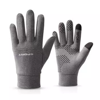 Snow Ski Gloves Warm Cycling Gloves TouchScreen Mittens Protective Mittens Full Finger Gloves grey-A