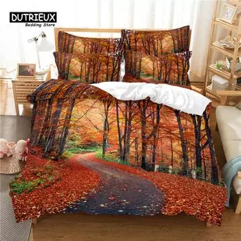 Snow Tree Bedding Set, 3Pcs Duvet Cover Set, Soft Comfortable Breathable Duvet Cover, For Bedroom Guest Room Decor EU single(135x200cm)