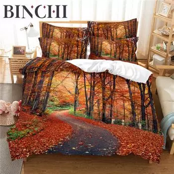 Snow Tree Bedding Set Duvet Cover Set 3d Bedding Digital Printing Bed Linen Queen Size Bedding Set Fashion Design EU single(135x200cm)