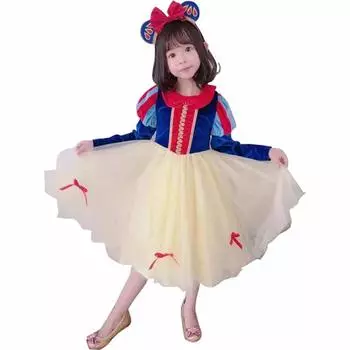 Snow White Dress Disney Princess Snow White Costume Costume Commemorative Photo Long Sleeve 130cm