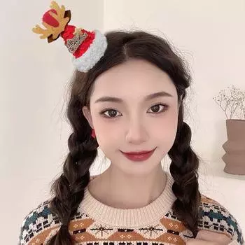 Snowflake Elk Letter Headwear Christmas Hairpins Duckbill Clips Women Hair Clips Korean Barrettes elk