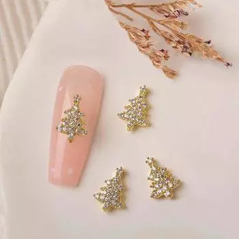 Snowflake Nail Rhinestones Christmas Nail Drills Christmas Nail Decorations 3D Nail Jewelry A1