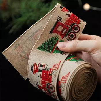 Snowflake Webbing Strong And Durable Add To The Christmas Atmosphere Width 6.3cm Long About 2m Imitation Hemp Christmas Supplies
