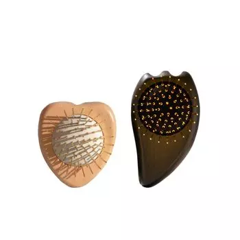 Snowfox Premium FOX Cassa Wood Mini Heart Hair Brush Premium FOX Cassa Ghost Hair Brush Black поставляется с гарантией Известный парикмахер и визажист