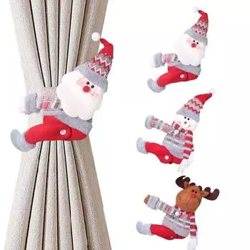 Snowman Christmas Decoration Christmas Tree Ornament Curtain Strap Home Decor style 2