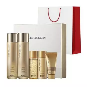 SNP Gold Collagen Lift Action 5P набор, 1 комплект, набор популярной корейской косметики