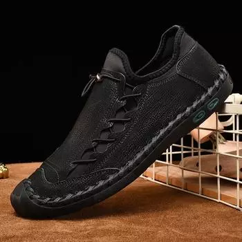 Снятие больших размеров кожаная обувь мужская повседневная спортивная обувь легкие балетки 38