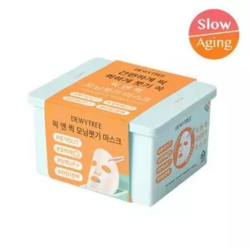 [Снятие отечности] Маска Dewytree Pick&Quick (Утренний отек),Корейский пакет масок