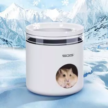 Снятие жары Летний домик для хомяка Пластиковые охлаждающие клетки для хомяка Дом зелёный