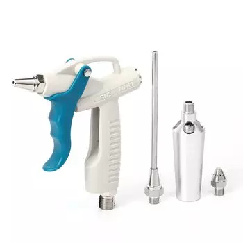 SNS Air Duster Air Gun Air Blow Gun 2way Air Leak Prevention Flow Adjustment Standard Nozzle Low Sound Nozzle Long Nozzle Set of 4 Air Increase
