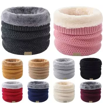 Снуд шейный утеплитель шарф мужской зимний толстый флисовый термо ветрозащитный балаклава маска чёрный