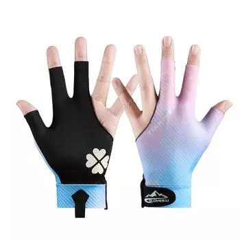 Снукер Профессиональный Бильярд Специальный для Мужчин и Женщин с Тремя Пальцами Левой Руки Дышащий Ледяной Шелк Легкий и Дышащий и Противоскользящий average size