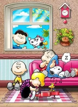 Снупи и друзья Алмазная картина 5D Набор Ручной работы Снятие стресса Алмазное искусство Домашний декор Домашнее алмазное искусство 30x40 см - Ремесла, Фреска, Декор,