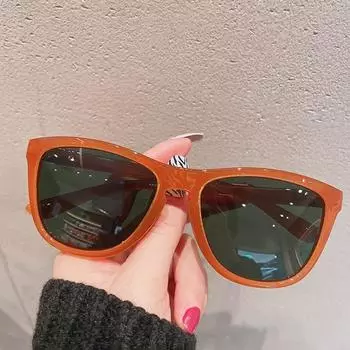 SO & EI ретро мужские поляризационные солнцезащитные очки женские модные спортивные на открытом воздухе вождение квадратные оранжевые темно-зеленые солнцезащитные очки оттенки UV400