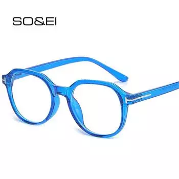 SO&EI TR90 Квадратная женская оправа с защитой от Blu-Ray для мужчин