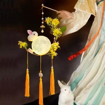 Со светодиодной подсветкой DIY Фонарь середины осени в китайском стиле Кролик ручной работы Фонарь для фестиваля середины осени Style B