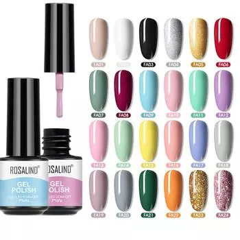 Soak Off UV LED Гель-лак 100 цветов Гель-лак для ногтей Лак для ногтей Гели для ногтей Чистый цвет Лак для ногтей Гибридный гель-лак Nail Art Base Top Coat