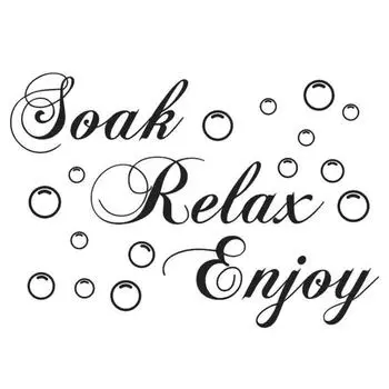 Soak Relax Enjoy Наклейка Гостиная Спальня Фон Стена Декоративная Наклейка