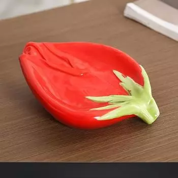 Soap Box Rose Flower Ceramic Bathroom High-end Draining Soap Dish Suitable for Home Use