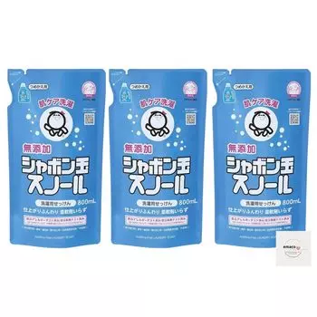 Soap Bubbles Sunol Refill 800 мл x 3 пакета Набор мыла Стиральный порошок Жидкое мыло для одежды поставляется с оригинальной карманной салфеткой Без добавок