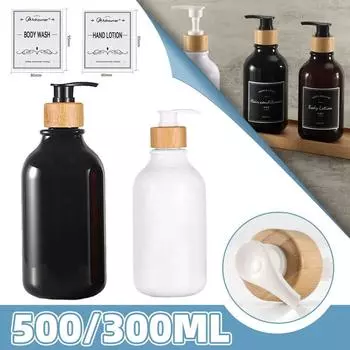 Soap Dispenser 300/500ml Thickened Refillable Shampoo Pump Bottle Lotion Container Soap Pump Tank Hand Wash Bathroom Accessorie белый