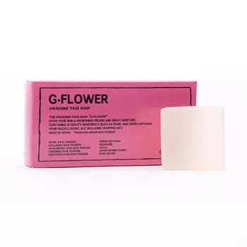SOAP high beauty Очищающее мыло для лица 80 г с сеткой [GEMMATSU] G-FLOWER [Содержит ингредиенты]