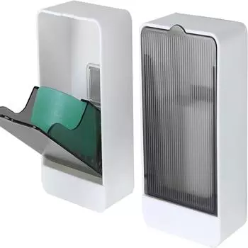 Soap Holder Shower 2 Pack Soap Holder with Drainage Self Draining Soap Holder Wall Mounted Soap Box Tray Container for Bath