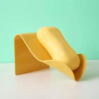 Soap Holder Wall-mounted Storage Box Bathroom Shower Soap Box Free Drilling Drainage Bathroom Soap Holder жёлтый