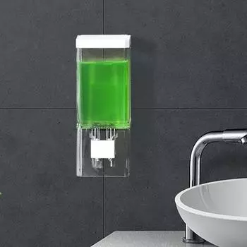 Soap Lotion Dispenser Transparent Soap Dispenser Multifunctional Manual Press Soap Dispenser No-punching for Home Hotel KTV