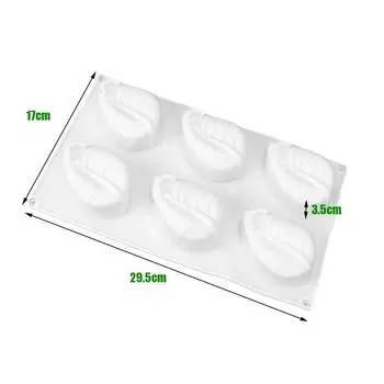 Soap Molds Leaf Shape 6 Cavity 3D Silicone Form Soap DIY Handmade Soap Making Supplies Silicone Mold Tools 3D Silicone Mold белый