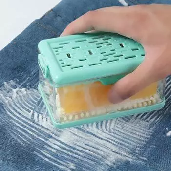 Soapbar Case Soapbar Drainer Dishes Holder Transparent Soapbar Storage Laundry Soapbar Case With Lid & Roller Foaming Brush белый