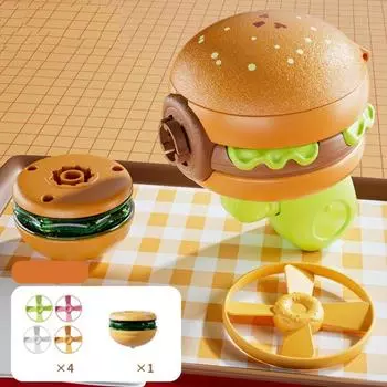 Soaring Propeller Rotating Gyro 2 in 1 Kids Luminous Toy Gyro Flying Disc Kid Sport StyleB