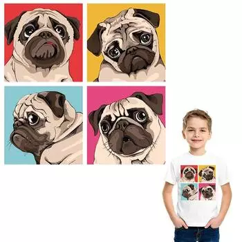 Собачьи нашивки с мультяшными собаками, моющиеся теплопередачи, футболка «сделай сам», украшение для джинсов, новые модные нашивки