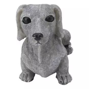 Собачьи садовые статуи DIY реалистичные предотвратить растрескивание смоляные статуи собак домашний декор для двора газон такса Dachshund