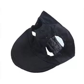 Собачья бейсболка Летняя шляпа-козырек для питомца и пляжа с отверстиями для ушей Регулируемый уличный солнцезащитный чепчик Одежда для маленьких и средних собак, кошек S